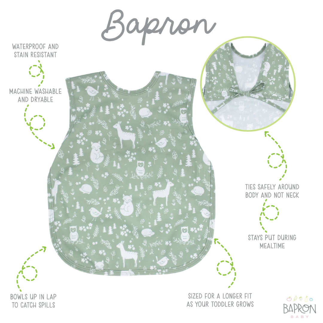 Bapron Bib Apron | Toddler (6m-3T) forest friends