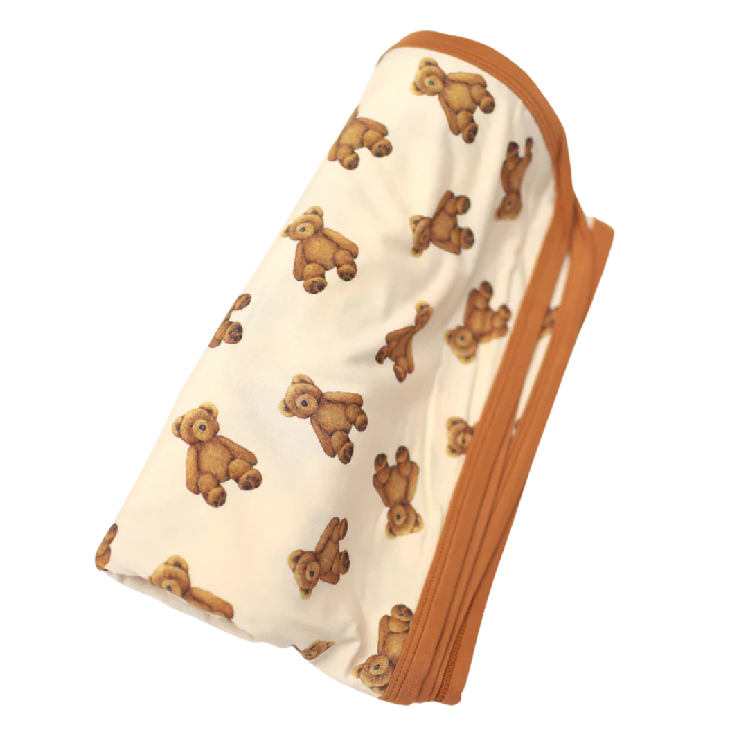 Southern Slumber Teddy Bear Bamboo Swaddle Blanket