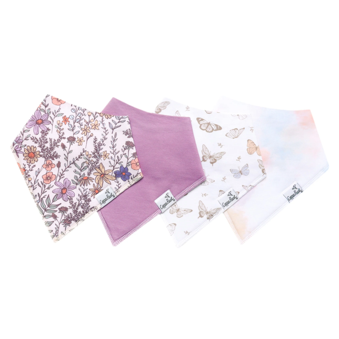 Baby Bandana Bib 4-Pack Set | Flora