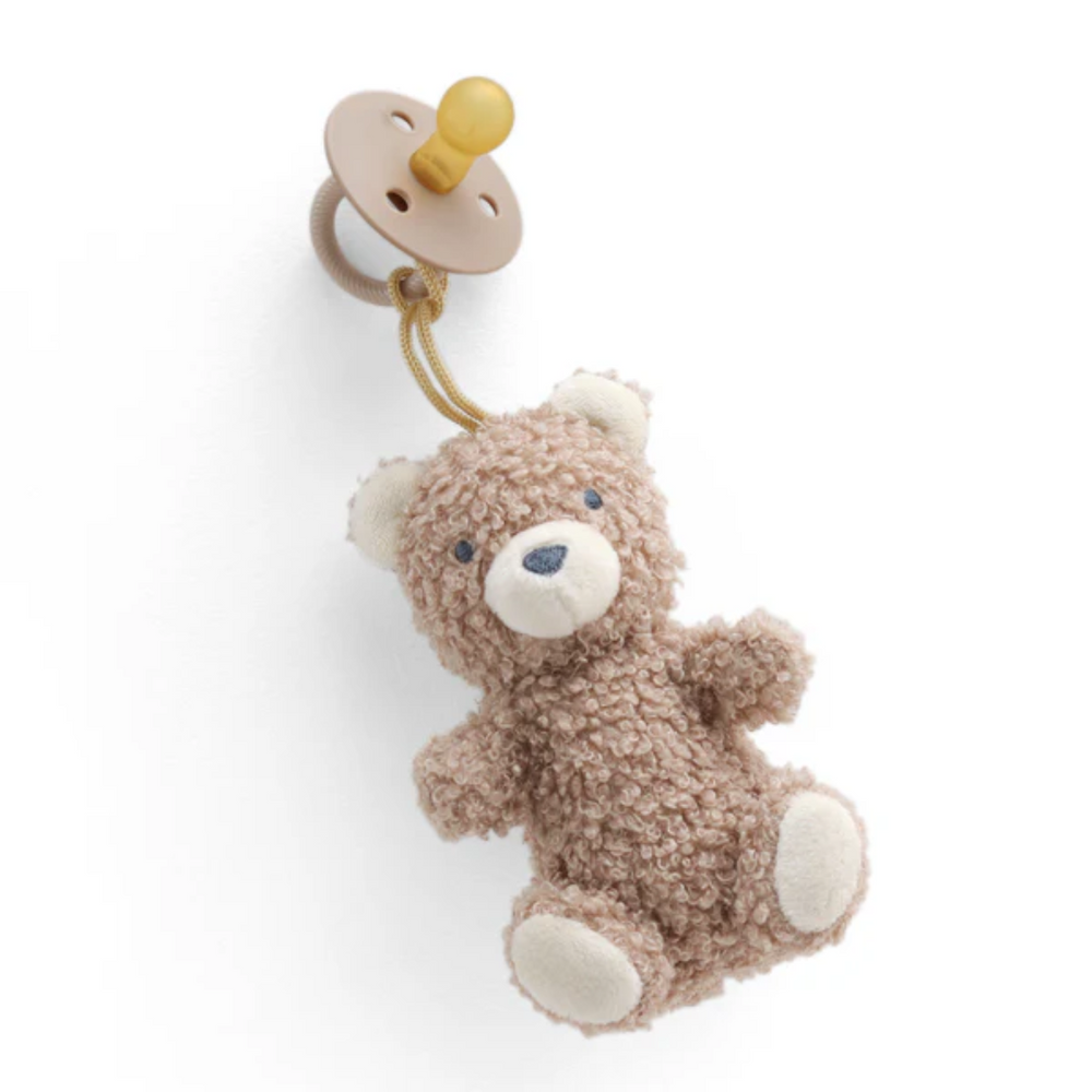 Itzy Ritzy Bitzy Pal Natural Rubber Pacifier and Plush Toy | Bear