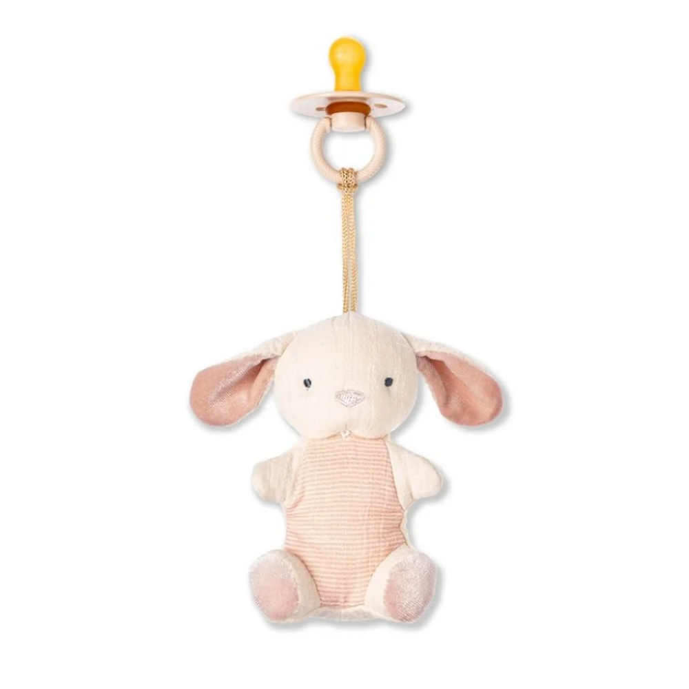 Itzy Ritzy Bitzy Pal Natural Rubber Pacifier and Plush Toy | Bunny