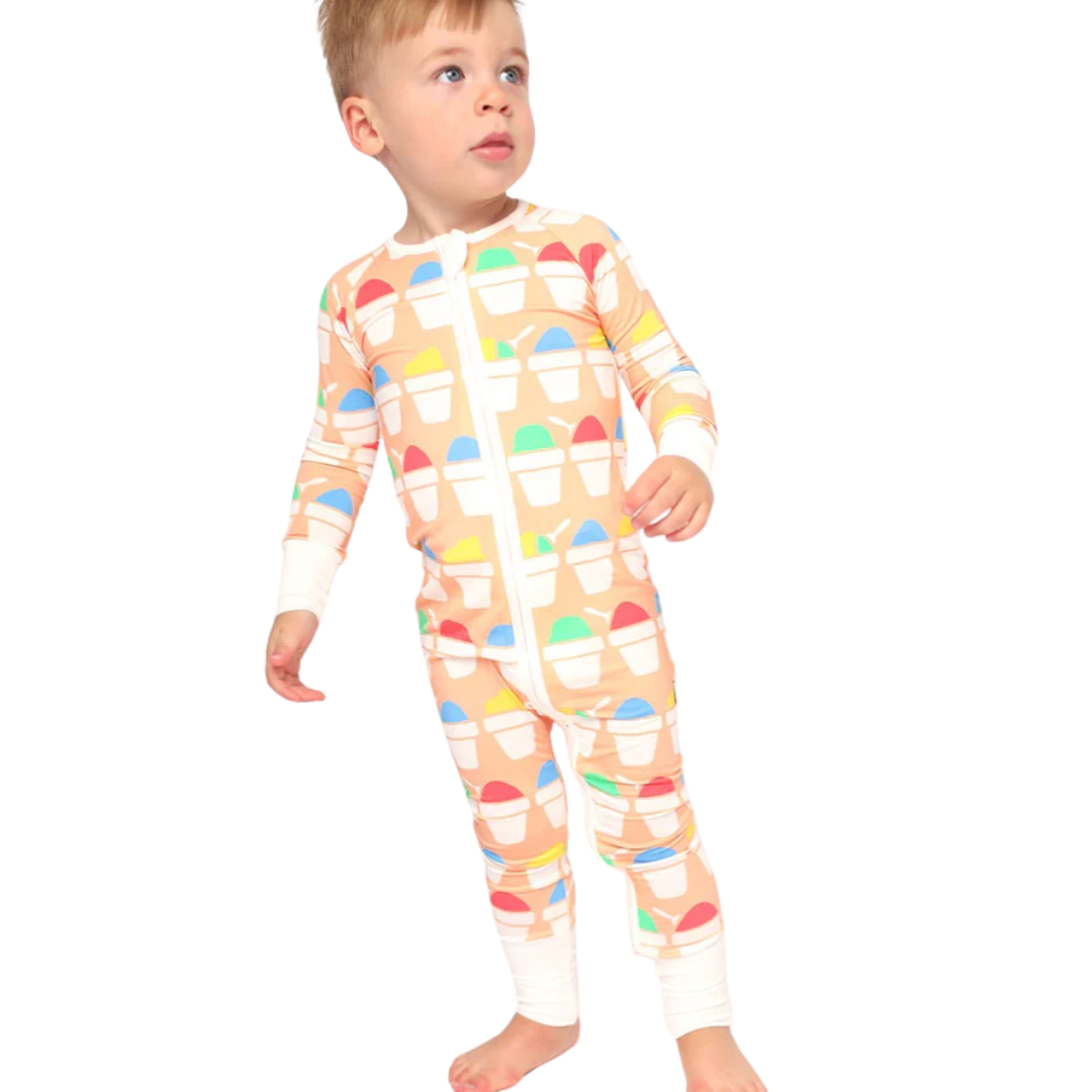 Southern Slumber Orange Snowball Double Zipper Bamboo Sleeper