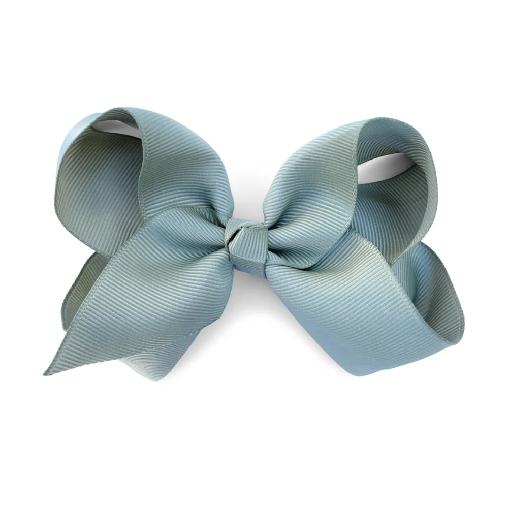 Baby Wisp Americana Grosgrain Ribbon Bow Alligator Clip Soft Pine