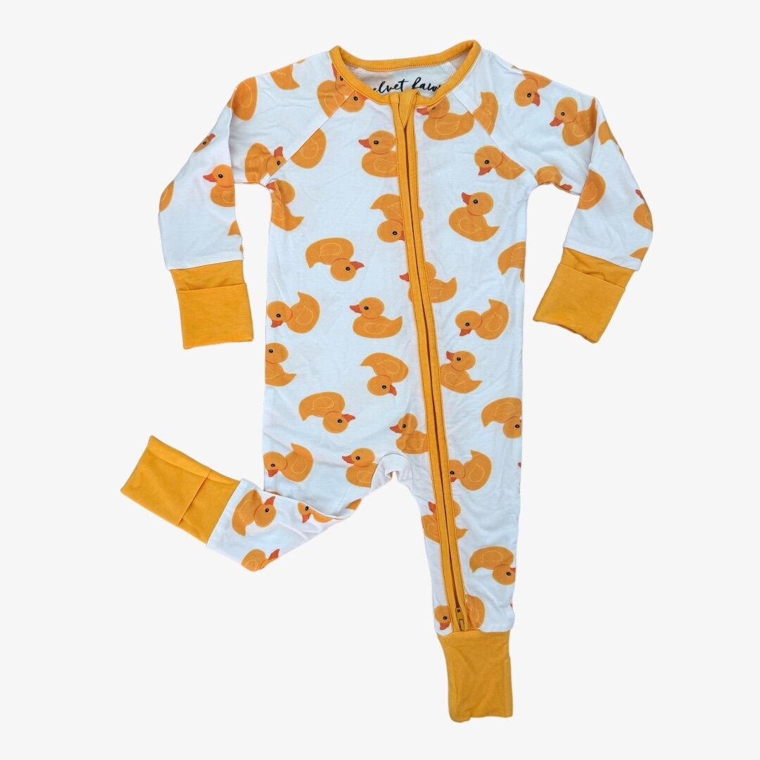 Velvet Fawn Bamboo Zipper Pajamas | Duckies