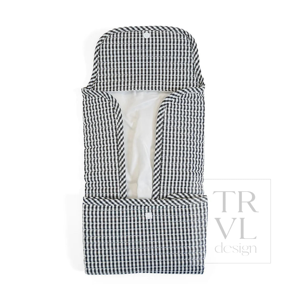TRVL Design Quilted Changing Mat | Gingham Black