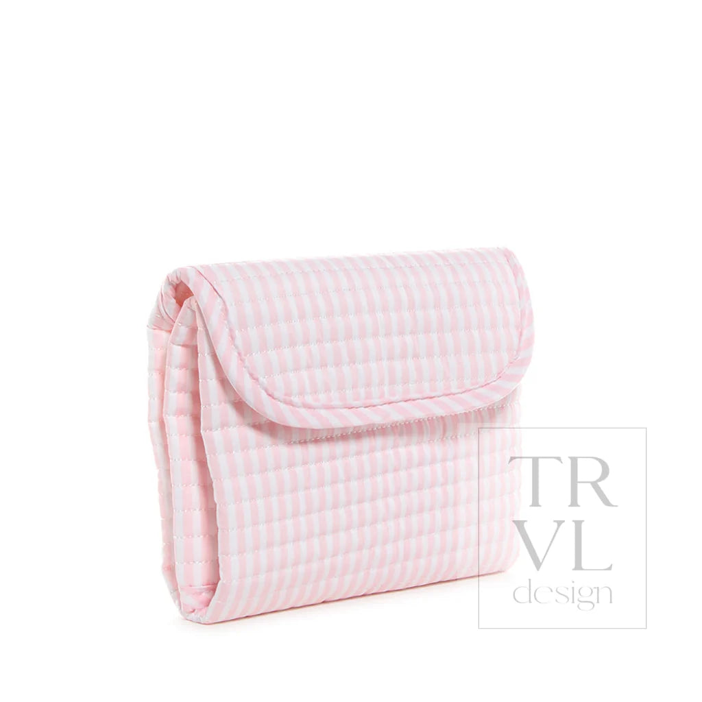TRVL Design Quilted Changing Mat | Pimlico Stripe Pink