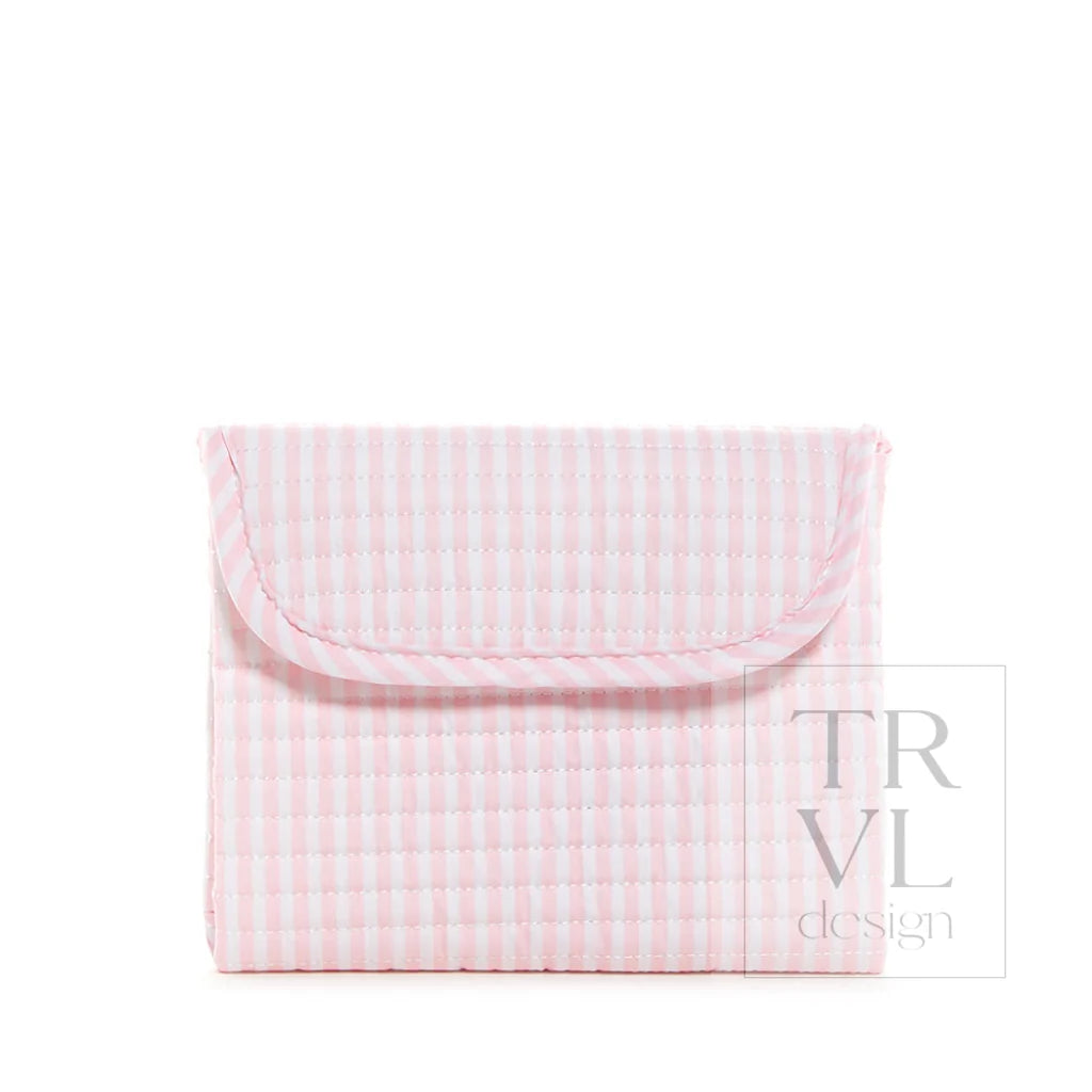 TRVL Design Quilted Changing Mat | Pimlico Stripe Pink