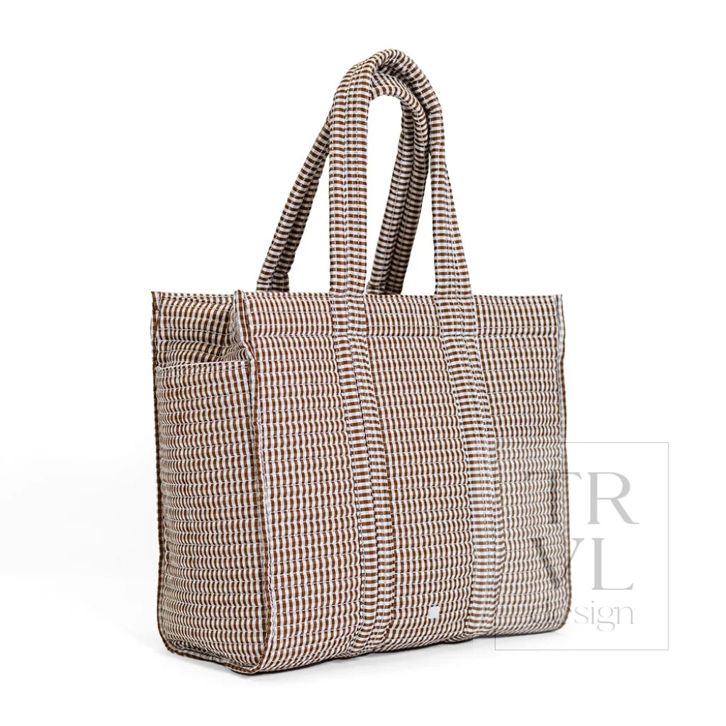 TRVL Design Quilted Go Go Tote | Gingham Coco
