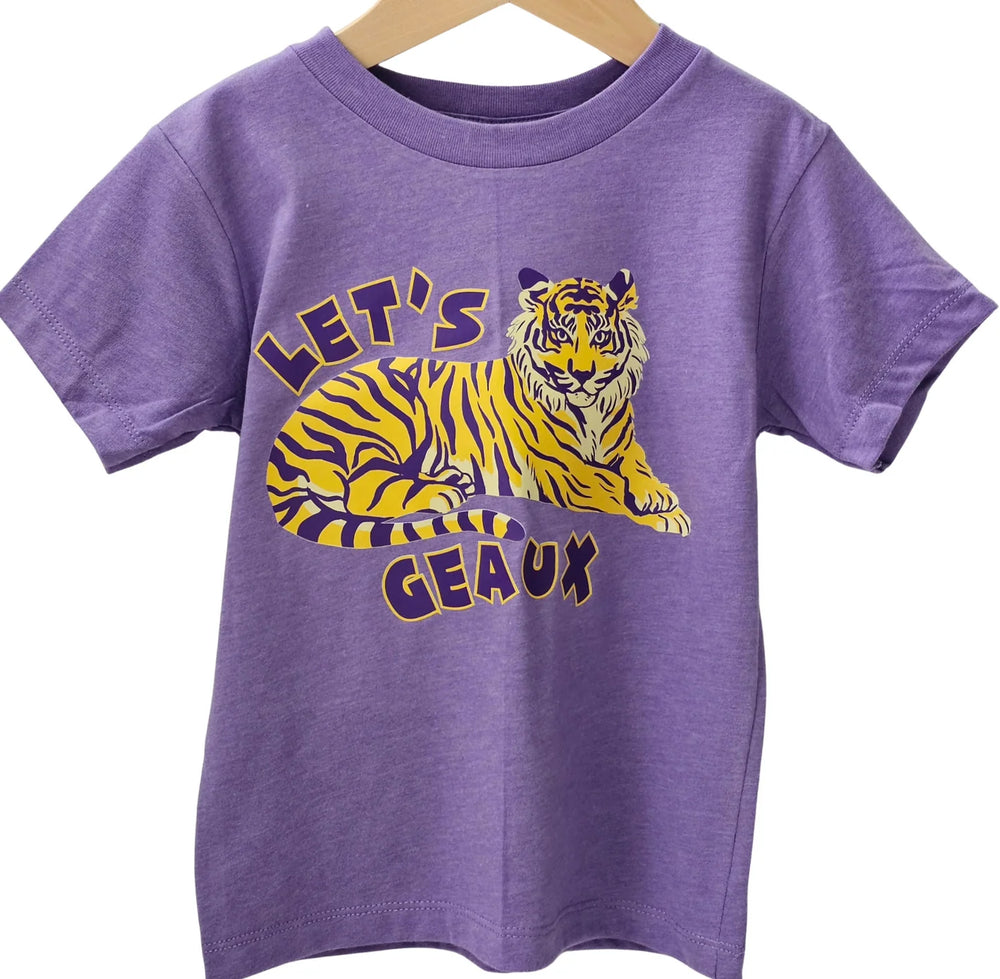 NTRL Co. Let's Geaux Tigers Graphic Tee | Purple