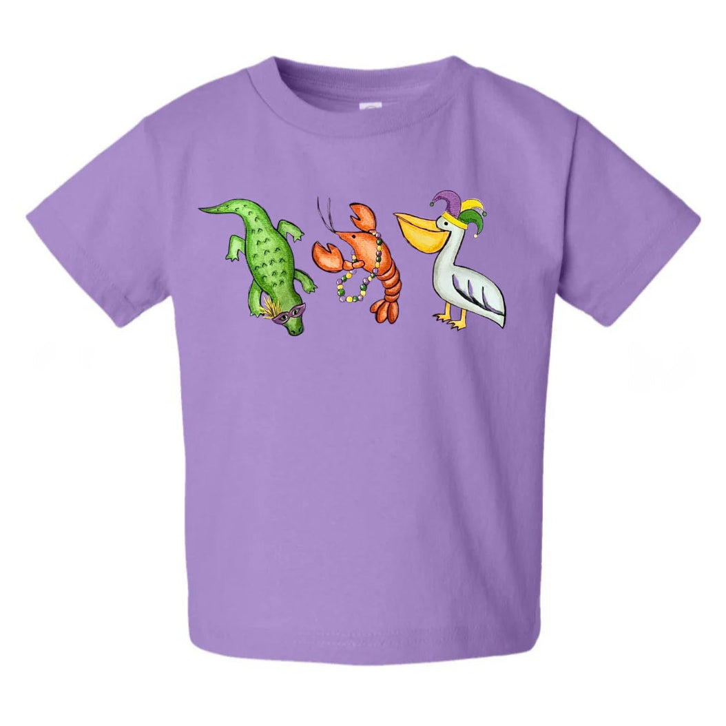 NTRL Cajun Mardi Gras Short Sleeve Tee | Purple
