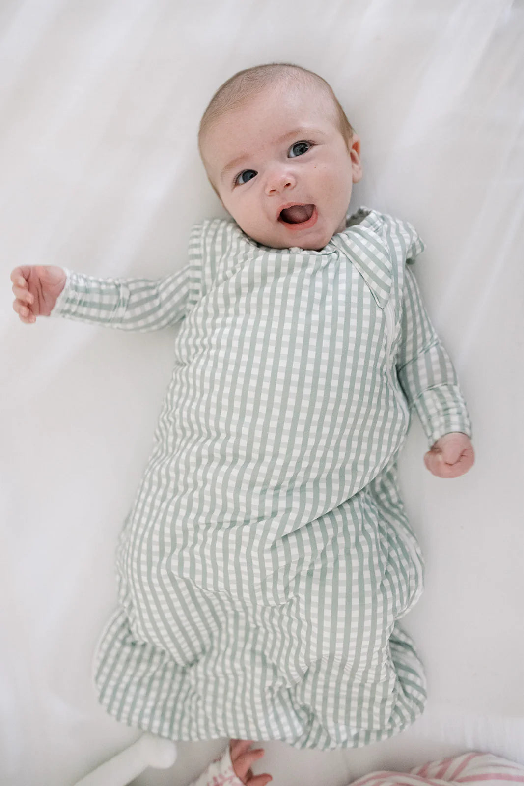 Uptown Baby Sage Gingham Bamboo Sleep Bag 1.0 TOG