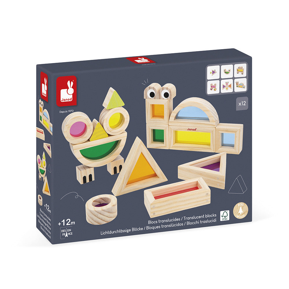 Janod Sensory Translucent Stacking Blocks