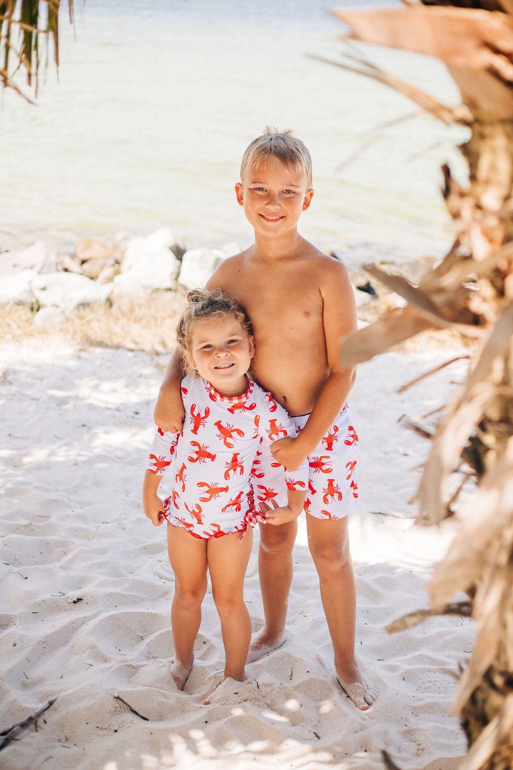 Sugar Bee Clothing Crawfish Boy Summer Swim Shorts