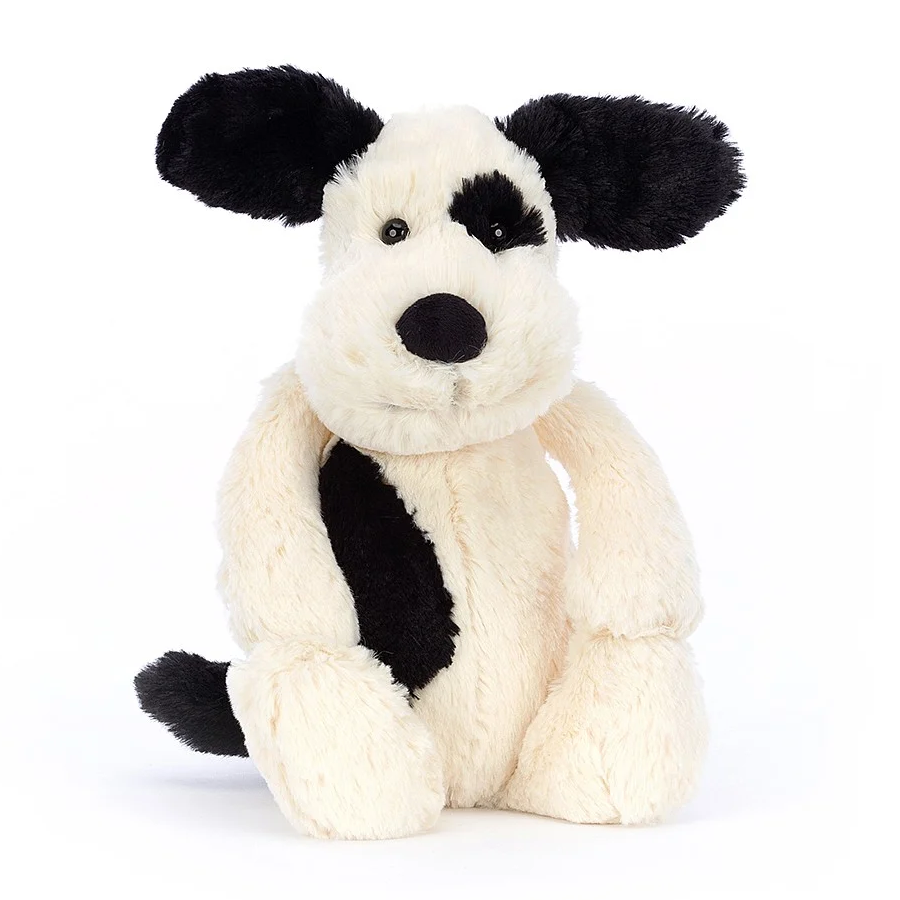 Bashful Black & Cream Puppy |Medium
