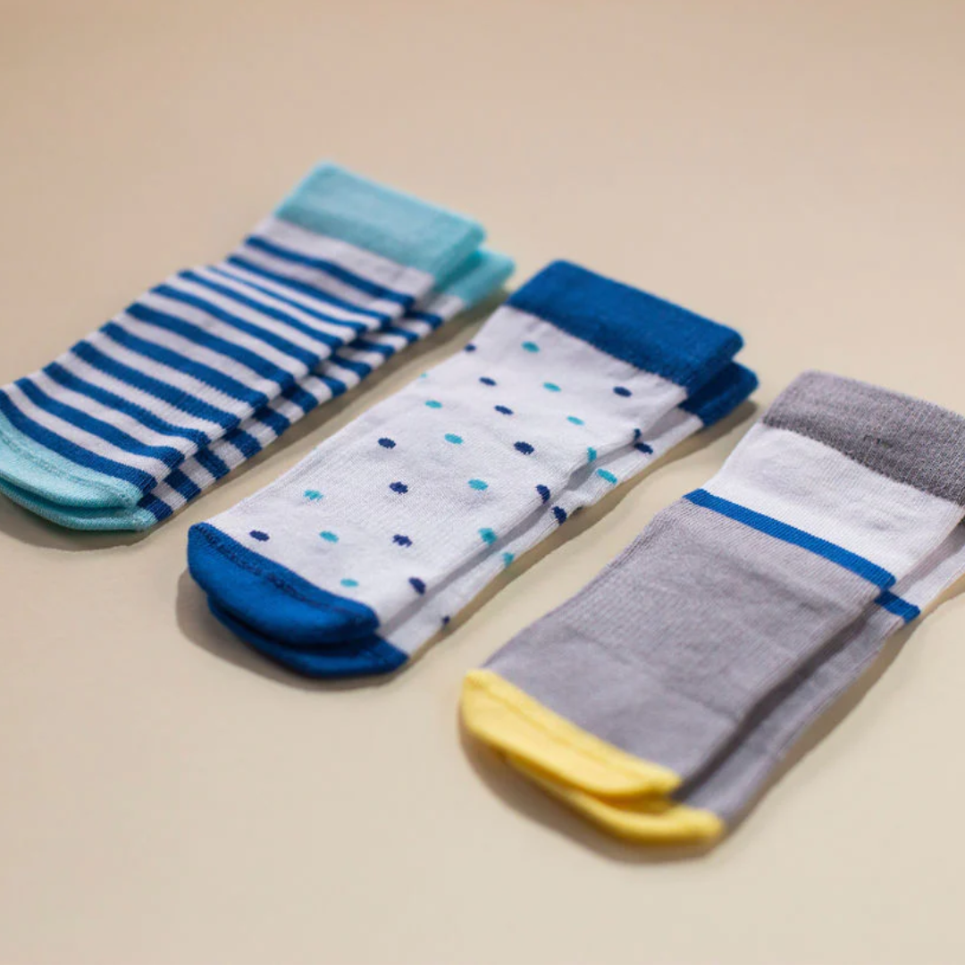 Squid Socks Non-Slip Baby Socks with Silicone Grip | Cruz | Stripes Polka Dot Color Block