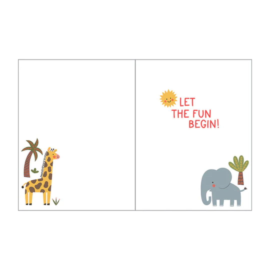 Birthday Greeting Card | Cute Jungle Animals