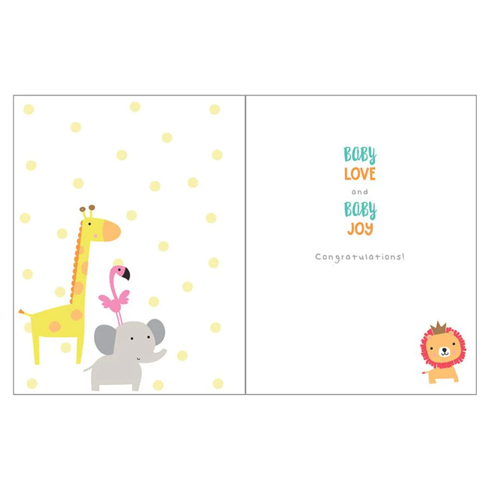 Baby Greeting Card | Baby Blocks and Animals