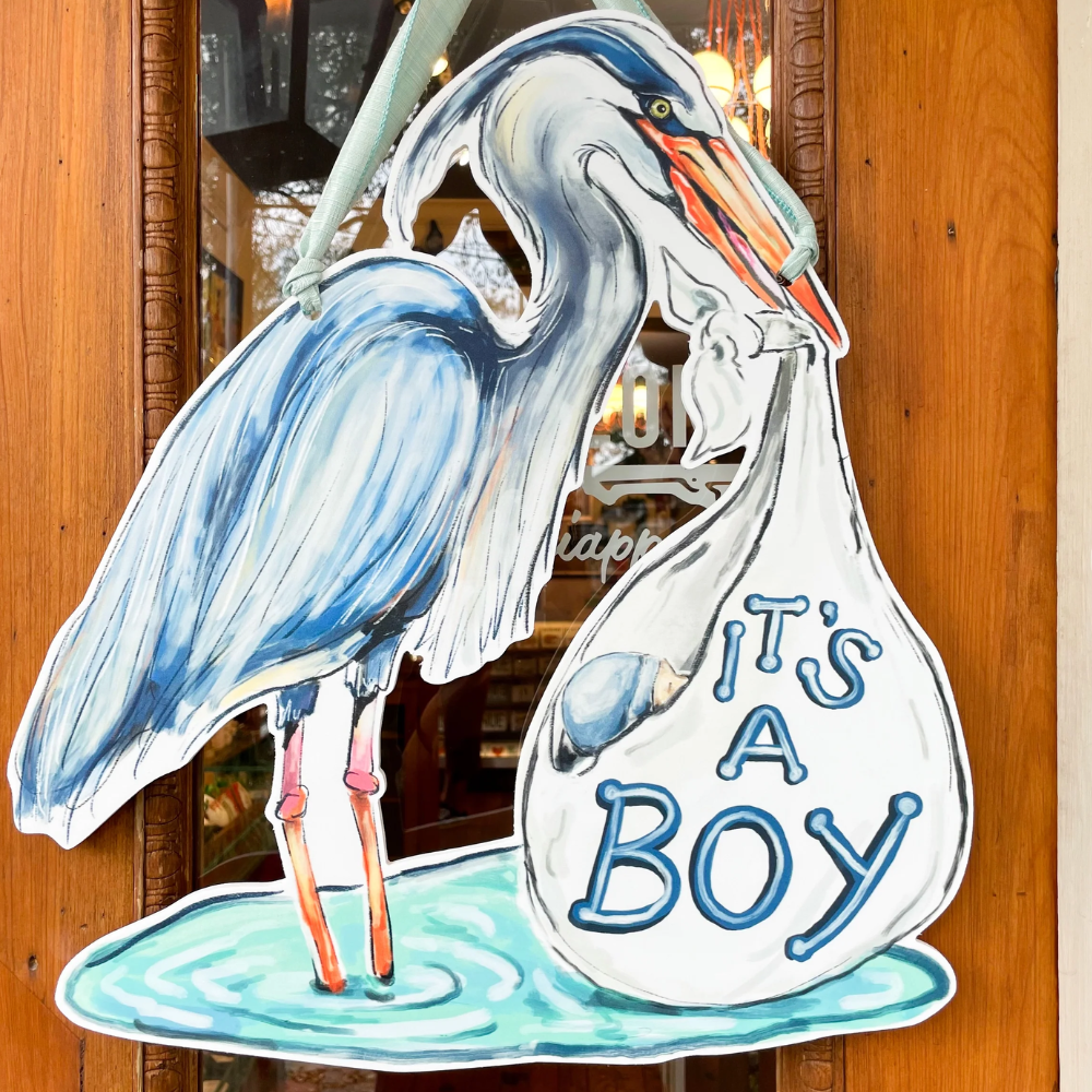 It's A Boy | Blue Heron Door Hanger (in store exclusive)