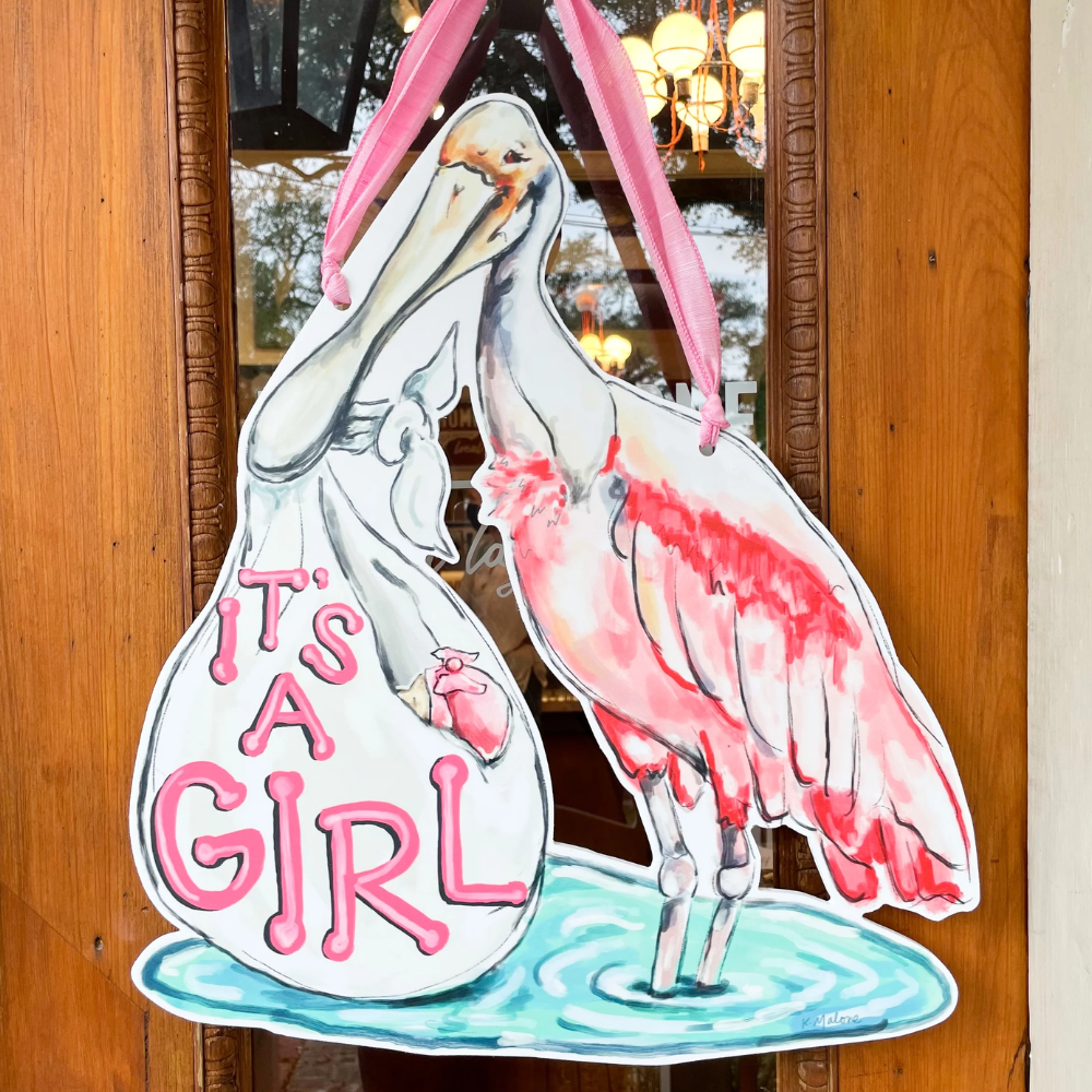 It's A Girl | Spoonbill Door Hanger (in store exclusive)