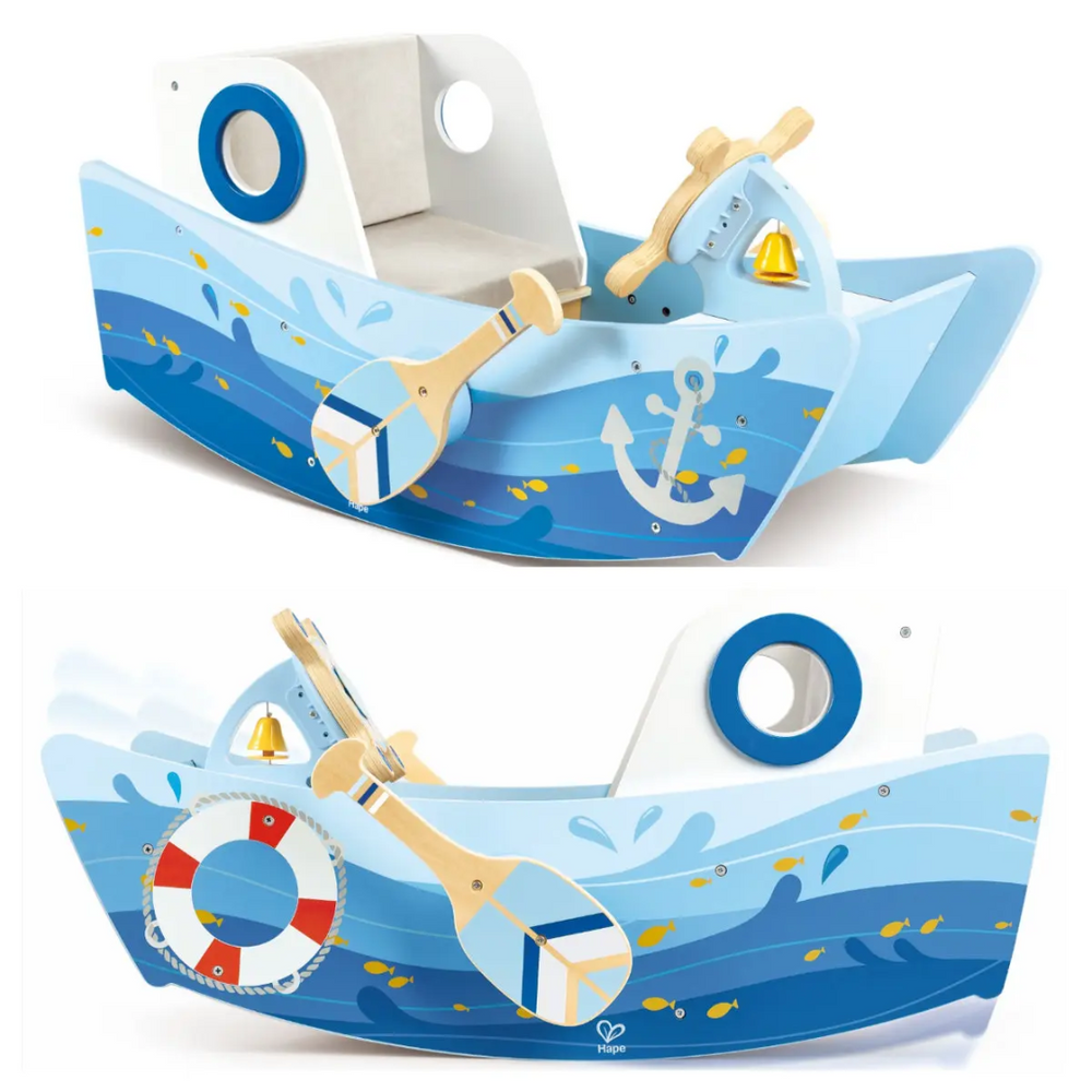 Hape Captain's Wooden Rocking Boat (in store excluisve)