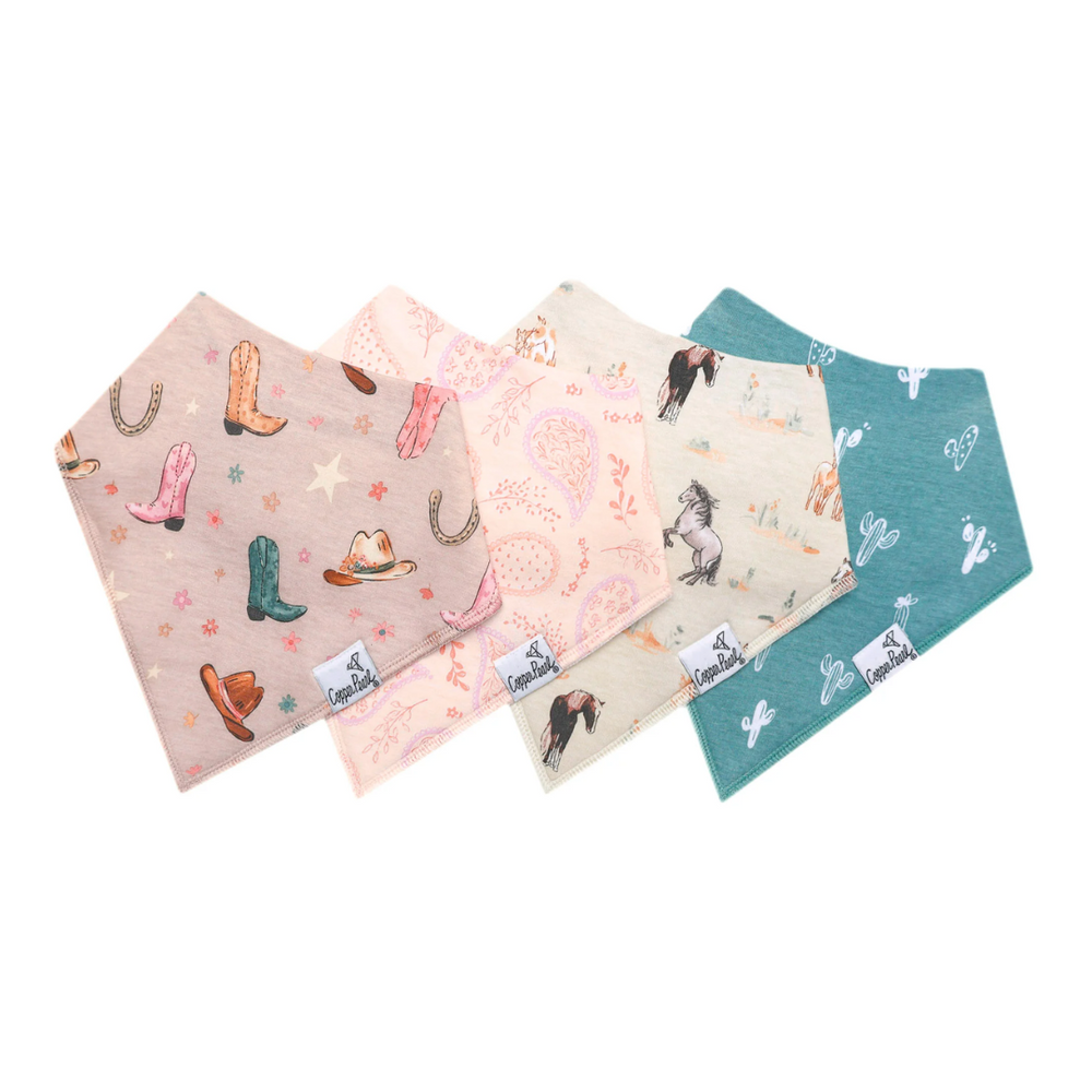 Baby Bandana Bib 4-Pack Set |  Cheyenne