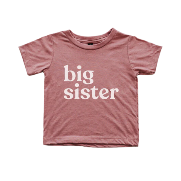 Mauve Big Sister Kids Tee