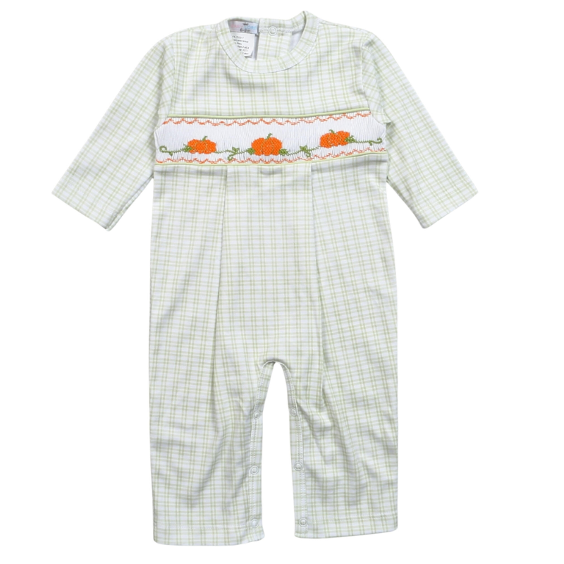 Pumpkins Pima Hand Smocked Romper