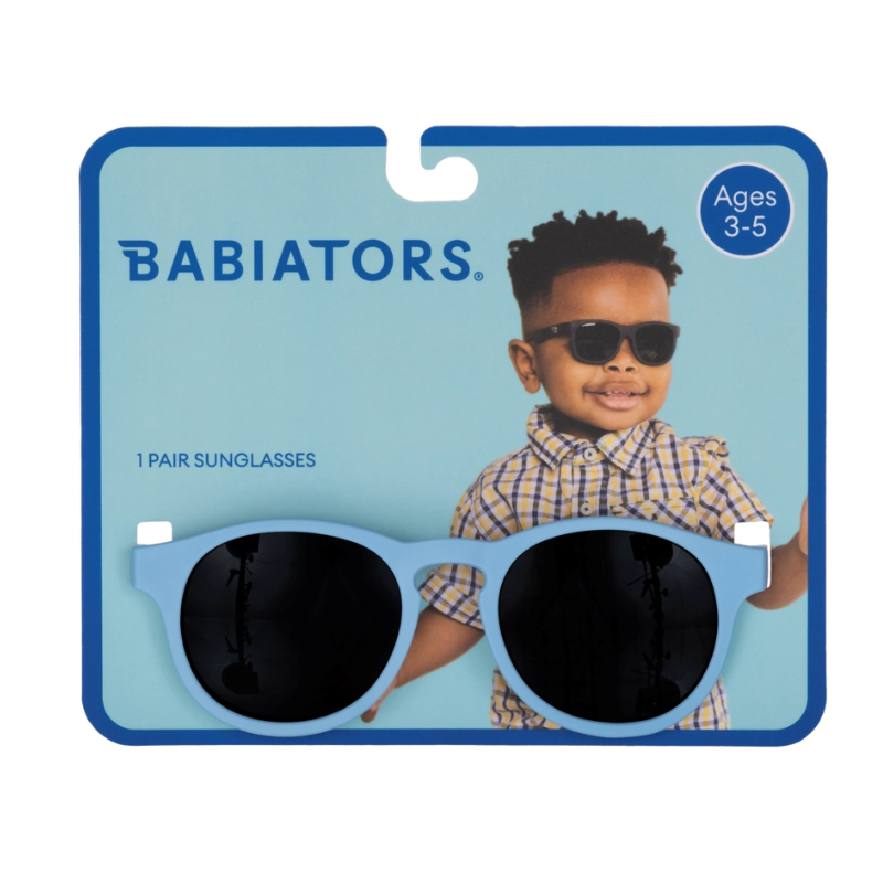 Bermuda Blue Keyhole Kids UV Sunglasses | Hangtag