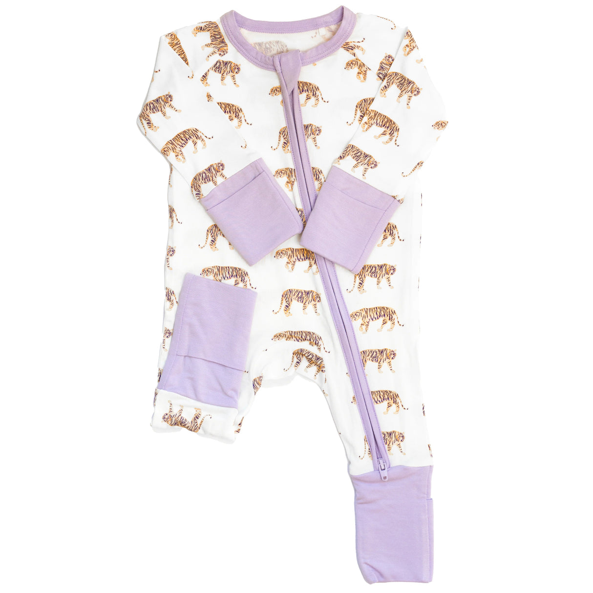 Uptown Baby Tiger Bamboo Sleep Romper