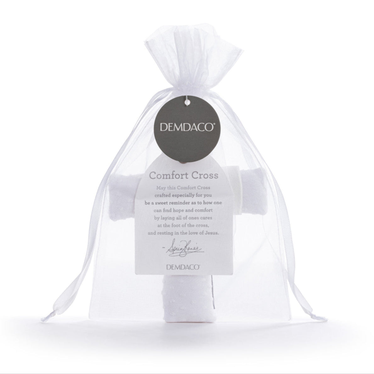 Demdaco Tender Blessings | Plush Comfort Cross Baby's Christening Gift