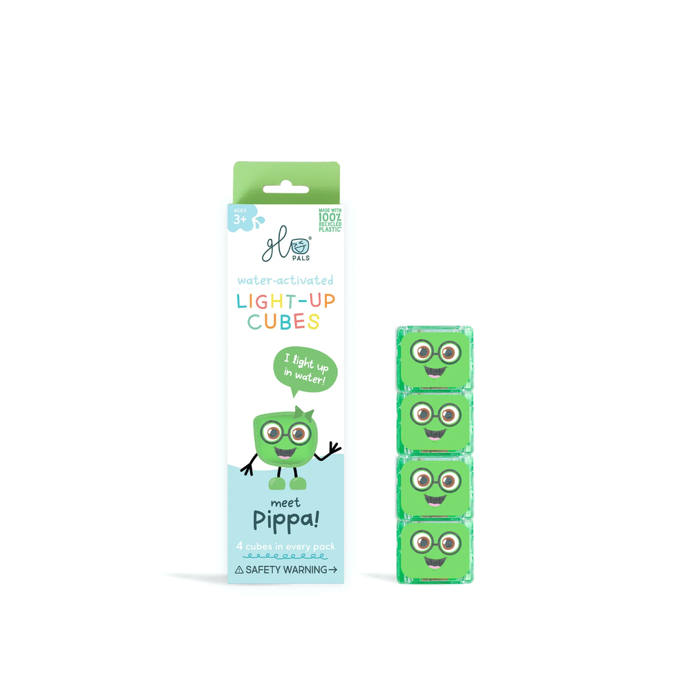 Glo Pals Light-Up Sensory Cubes 4 pack | New 100% recycled plastic