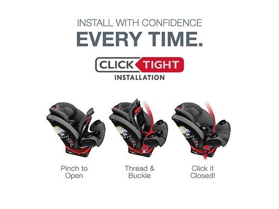britax 3 in 1 Britax One4Life ClickTight All-in-One Car Seat Raven Black