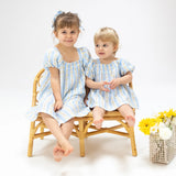 Angel Dear Odalys Floral Stripe Puff Sleeve Dress w/ Bloomer