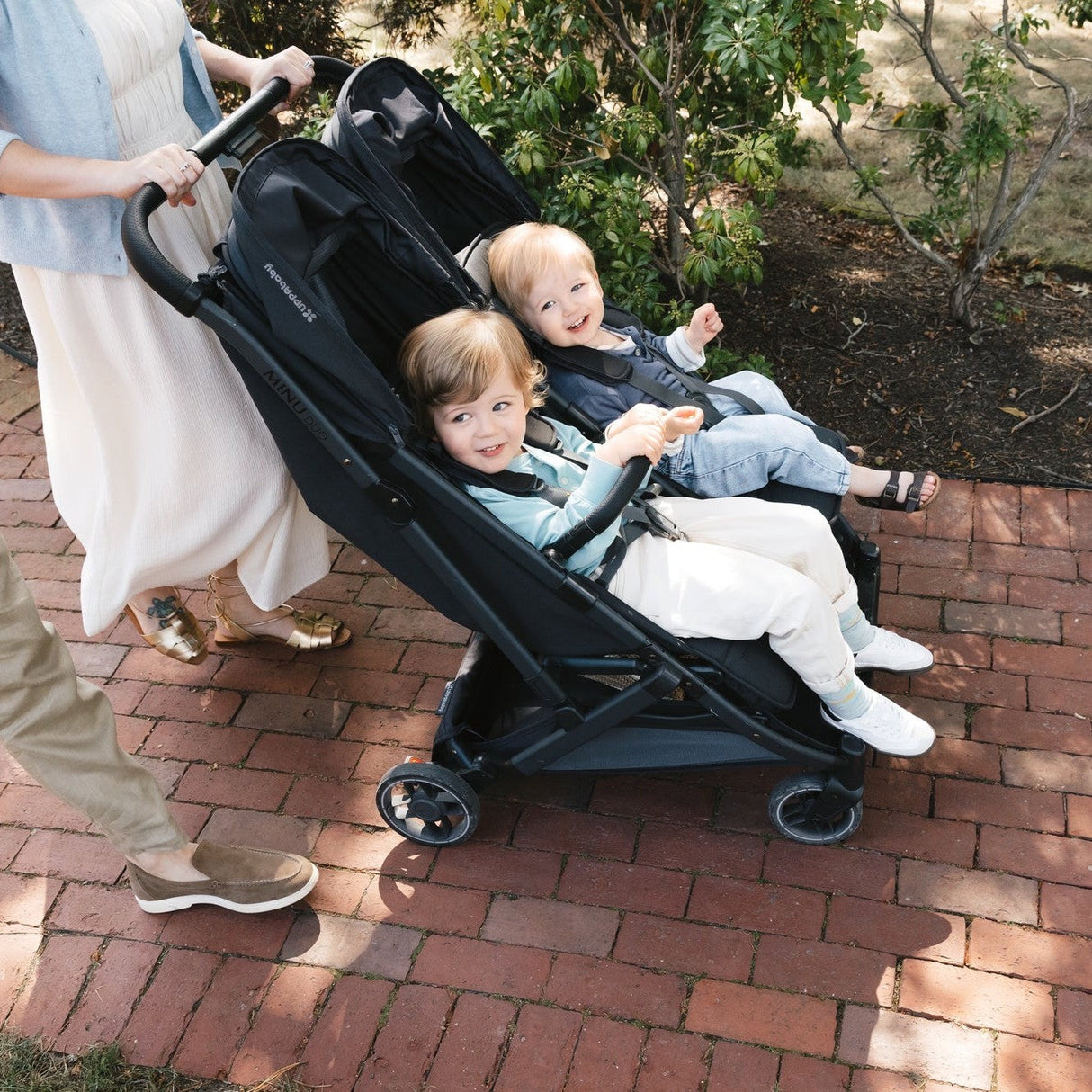UPPAbaby Minu Duo Compact Double Stroller | Carbon Frame