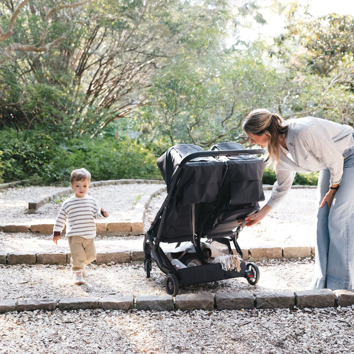 UPPAbaby Minu Duo Compact Double Stroller | Carbon Frame