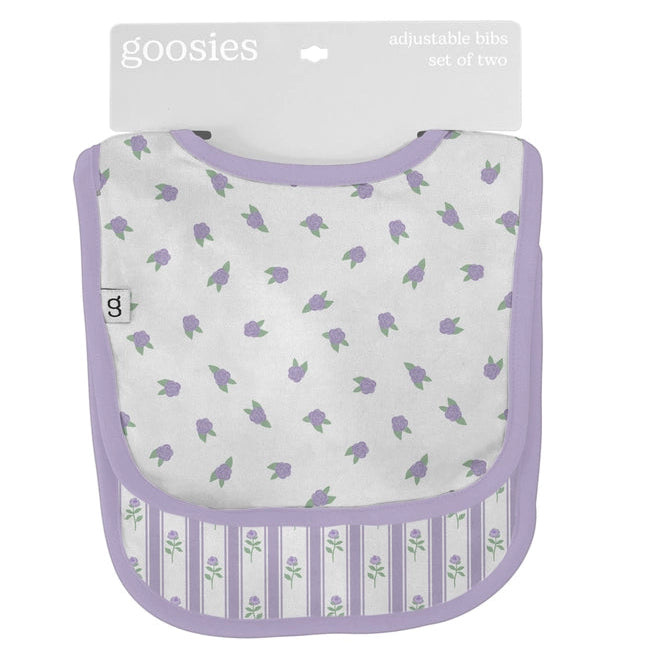 Goosies Bibs Lilac Buds Bamboo Bib 2 Pack Set