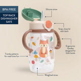 Itzy Sips BPA Free Straw Cup with Snap-Close Lid | Woodland