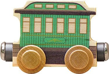 Magnetic Wooden Streetcar Name Train Car