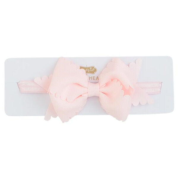 Mud Pie Light Pink Scallop Bow Headband