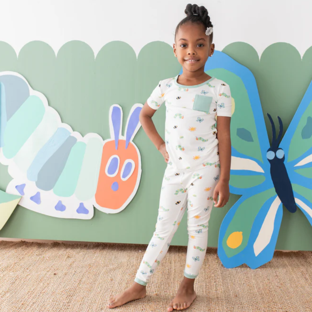 Kyte Bamboo Short Sleeve with Pants Pajamas | The Very Hungry Caterpillar™ and Friends