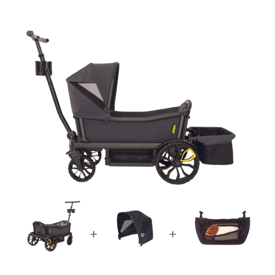 Veer Stroller Wagon Hybrid | Cruiser City Wagon | Essentials Bundle (Cruiser City, Canopy, City Basket)