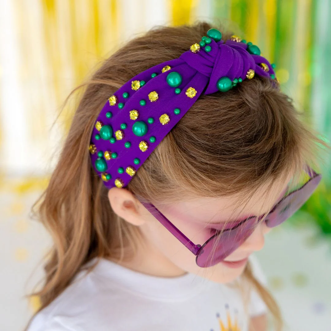 Mardi Gras Gemstone Headband
