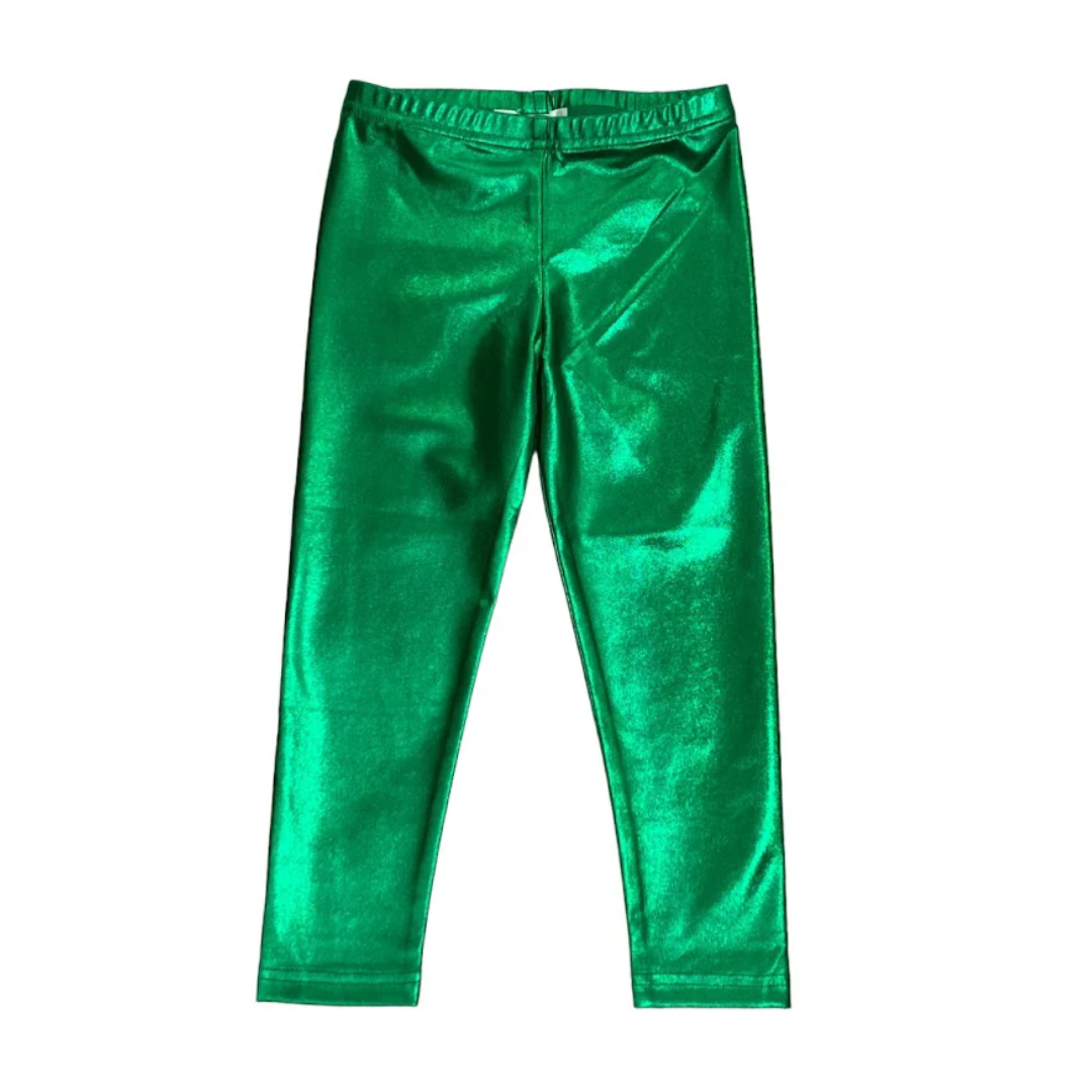 Metallic Green Leggings