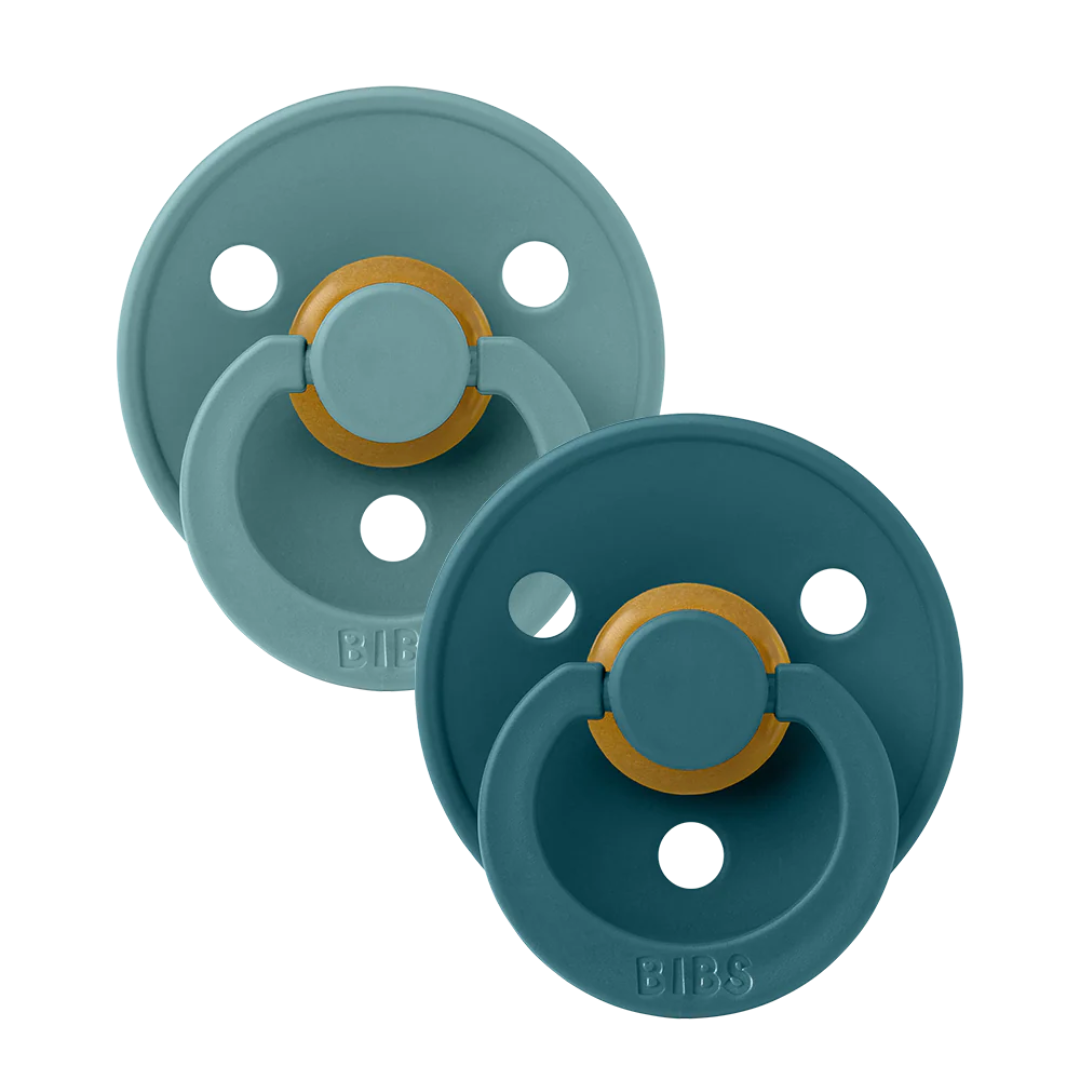 BIBS  Anatomical Natural Rubber Pacifier (2 Pack) | Island Sea | Forest Lake