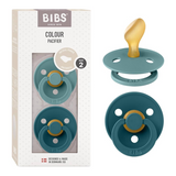 BIBS  Anatomical Natural Rubber Pacifier (2 Pack) | Island Sea | Forest Lake