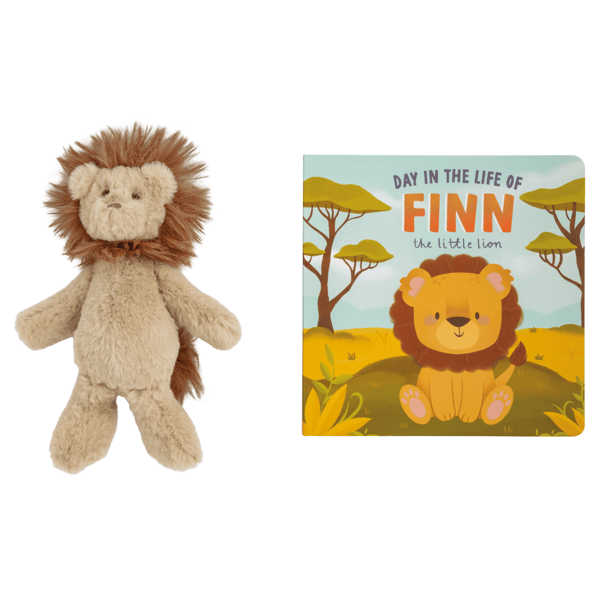 Mud Pie Lion Book with Plush Toy Gift Set