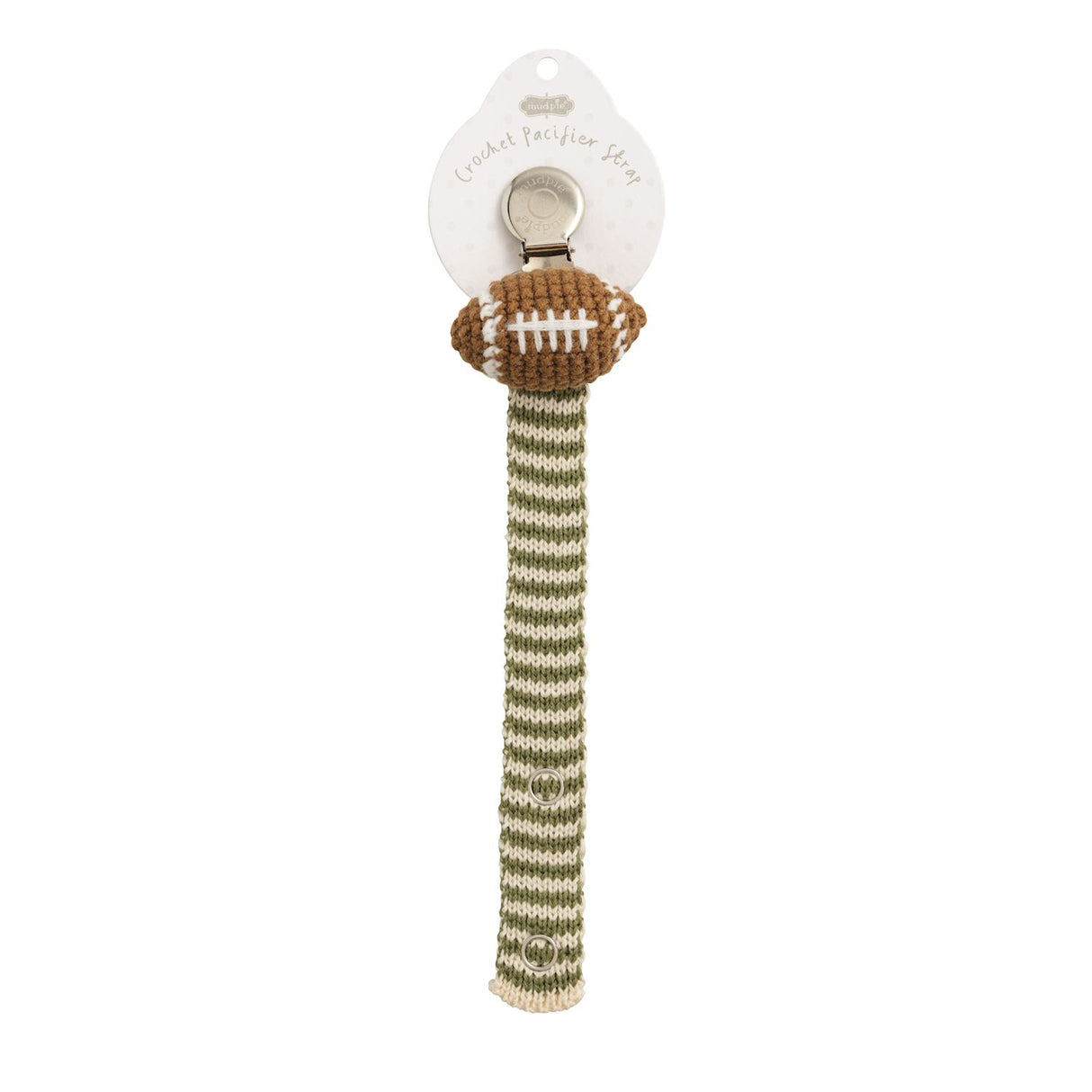 Mud Pie Football Crochet Pacy Clip