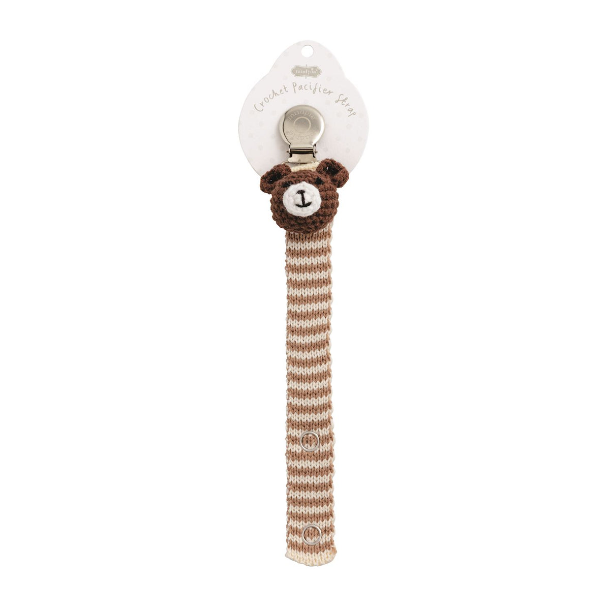 Mud Pie Teddy Bear Crochet Pacy Clip