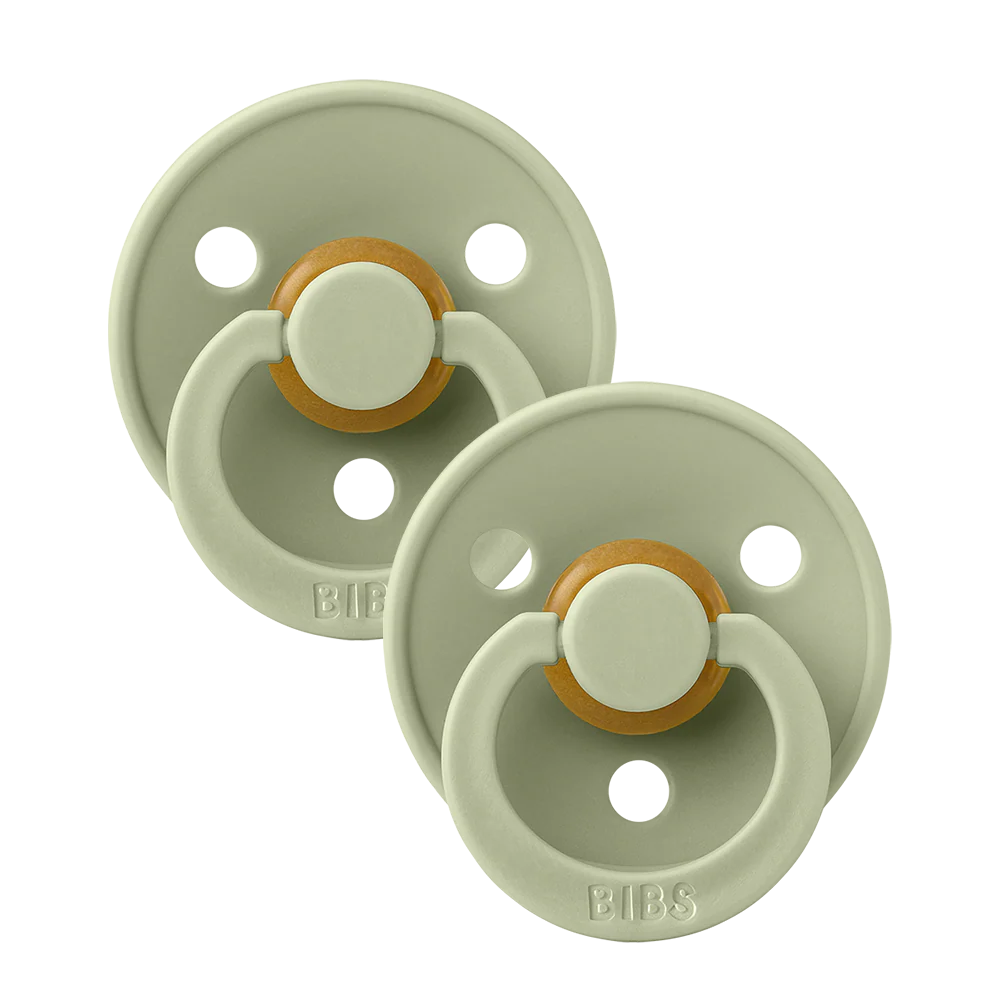 BIBS Colour Pacifier & Loop Paci Clip Gift Sets | Sage