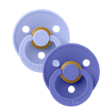 BIBS Original Natural Rubber Round Pacifier (2 Pack) | Hush & Grape